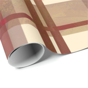 Madras-Karo Fallrot Geschenkpapier