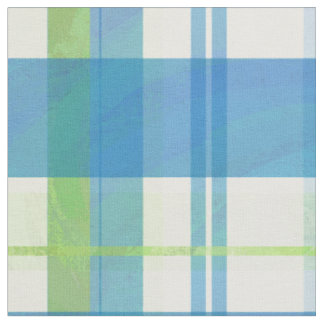 Madras-Karo Grün und Blau Stoff