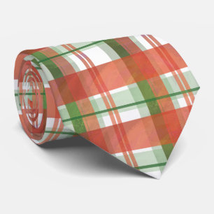 Madras-Karo-S Weihnachten Krawatte