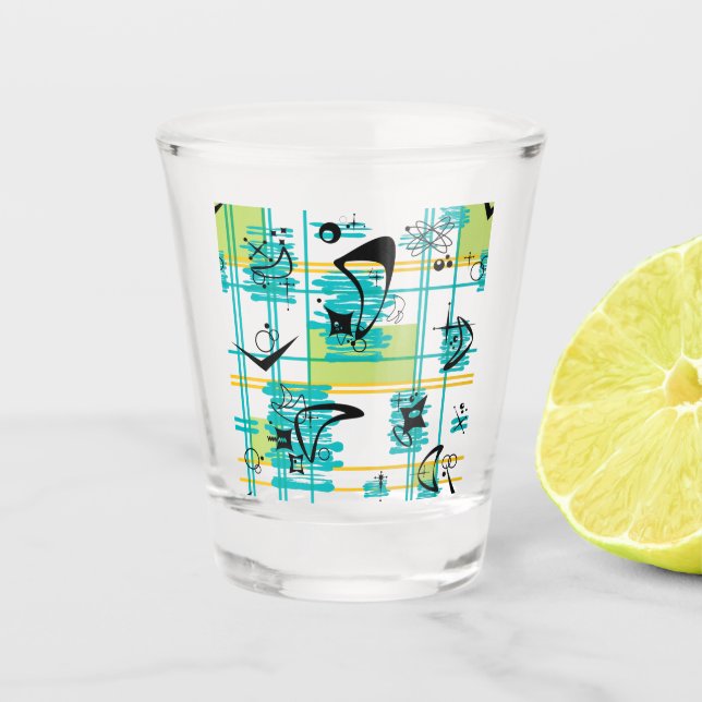 Madras Mitte des Jahrhunderts Schnapsglas (Vorderseite)