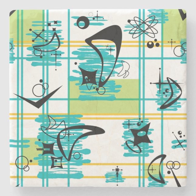 Madras Mitte des Jahrhunderts Steinuntersetzer (Vorderseite)