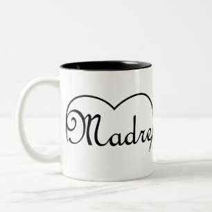 Madre Italian Mother heart Zweifarbige Tasse