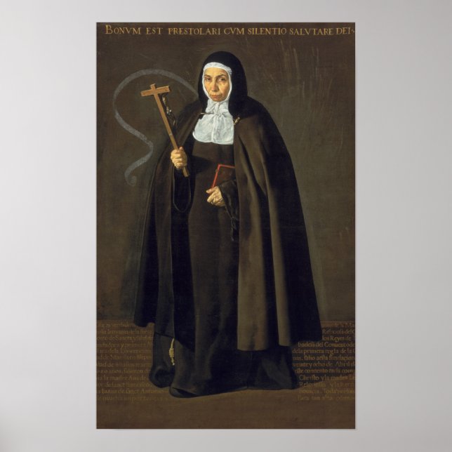 Madre Maria Jeronima de la Fuente, 1620 Poster (Vorne)