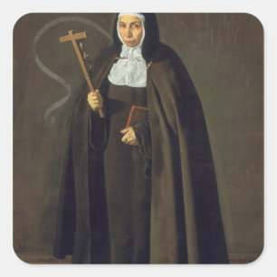 Madre Maria Jeronima de la Fuente, 1620 Quadratischer Aufkleber