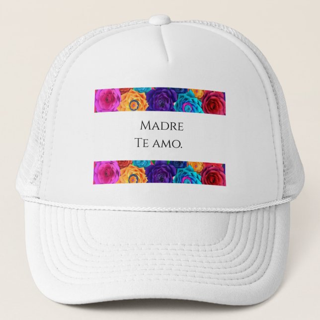 "Madre Te Amo" - Muttertags-Hut Truckerkappe (Vorderseite)