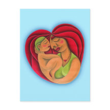 Madre y su hijo pintura óleo arte. Mama.