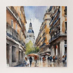Madrid Aquarellkunst Puzzle