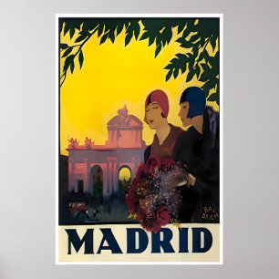 Madrid Art Baldrich Druck Spanien Reiseplakat Poster