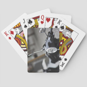 Madrid, black Vespa scooter Spielkarten