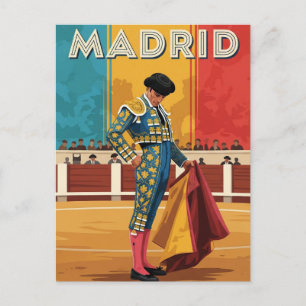 Madrid Bullfighter Spanien Reisen Postkarte