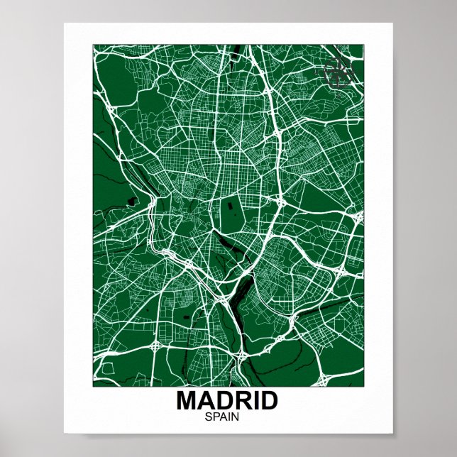 Madrid City Map Poster (Vorne)