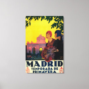 Madrid im Frühjahr-Reise-fördernden Plakat Leinwanddruck