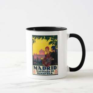 Madrid im Frühjahr-Reise-fördernden Plakat Tasse