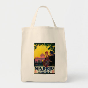 Madrid im Springtime Travel Promotion Poster Tragetasche