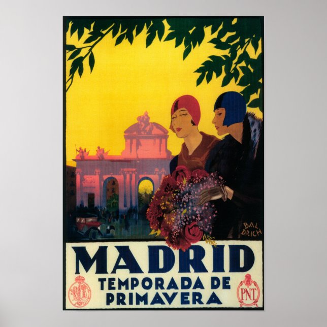 Madrid in Springtime Travel Promotional Poster (Vorne)
