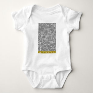 Madrid Karte Baby Strampler