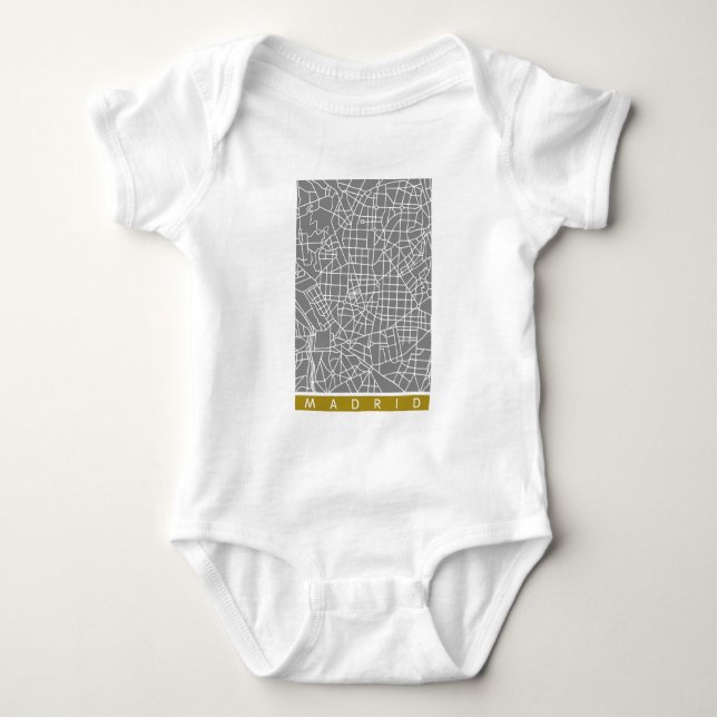 Madrid Karte Baby Strampler (Vorderseite)