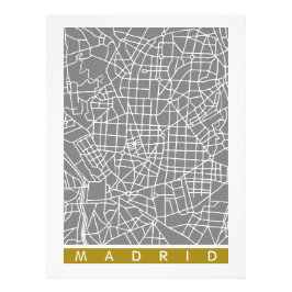 Madrid Karte Fotodruck