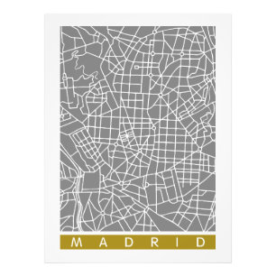 Madrid Karte Fotodruck