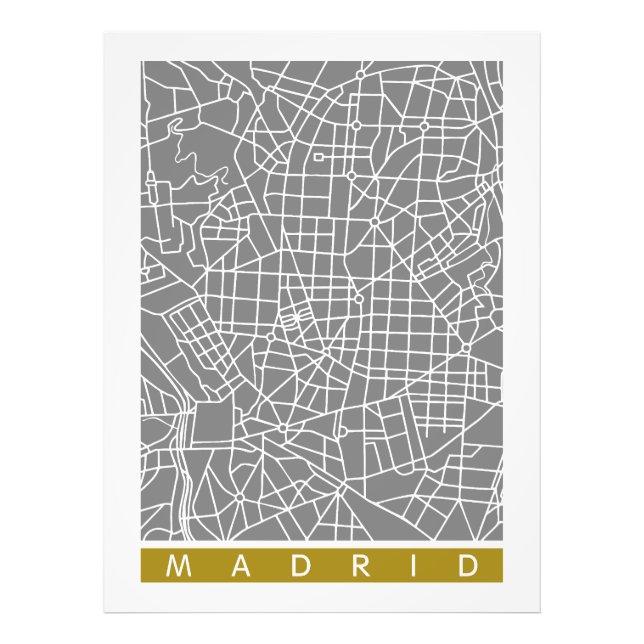 Madrid Karte Fotodruck (Vorne)
