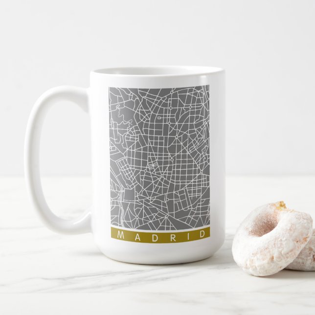 Madrid Karte Kaffeetasse (Mit Donut)
