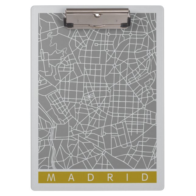 Madrid Karte Klemmbrett (Vorderseite)