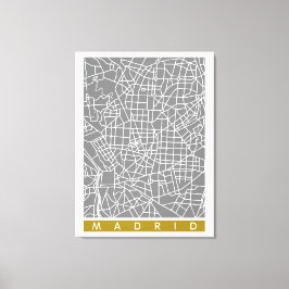 Madrid Karte Leinwanddruck