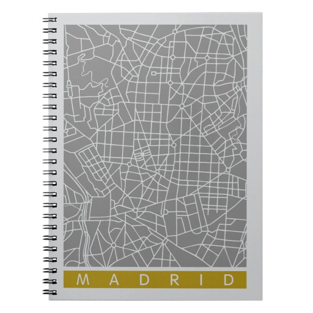 Madrid Karte Notizblock (Vorderseite)