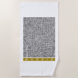 Madrid Karte Strandtuch