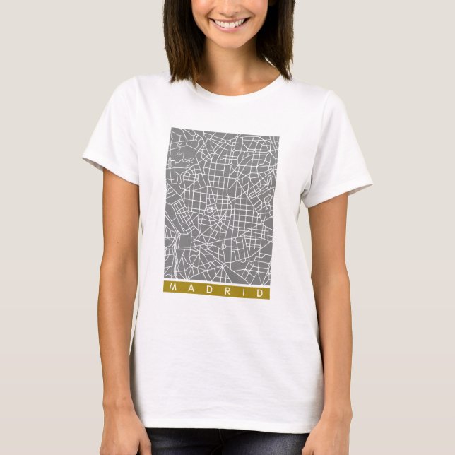 Madrid Karte T-Shirt (Vorderseite)