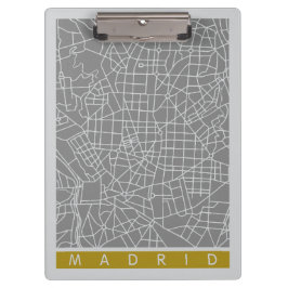 Madrid map klemmbrett