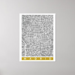 Madrid map leinwanddruck