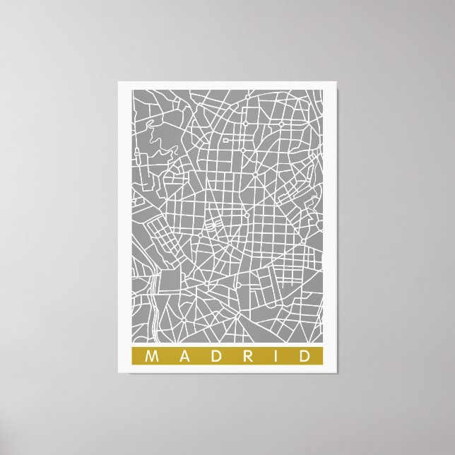 Madrid map leinwanddruck (Vorderseite)