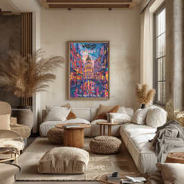Madrid: Noches Vibrantes - Arte Contemporáneo Poster