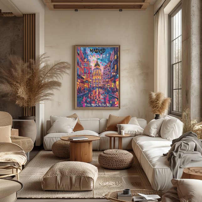 Madrid: Noches Vibrantes - Arte Contemporáneo Poster (Von Creator hochgeladen)