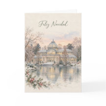 Madrid Palacio de Cristal Aquarell Weihnachten