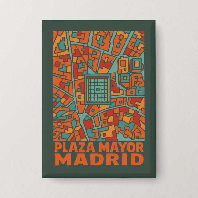 Madrid Plaza Mayor Button (Vorderseite)