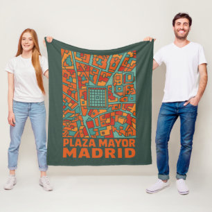 Madrid Plaza Mayor Fleecedecke