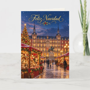 Madrid Plaza Mayor Frohe Weihnachten