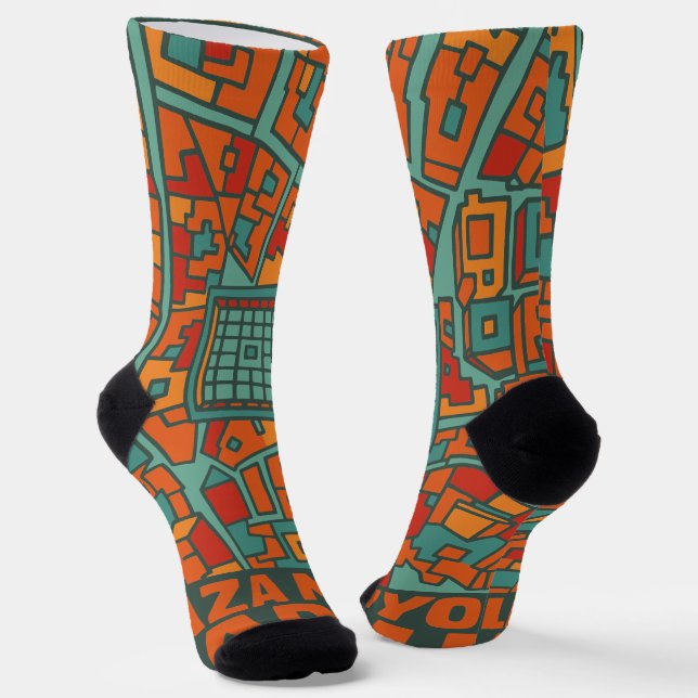 Madrid Plaza Mayor Socken (Gewinkelt)