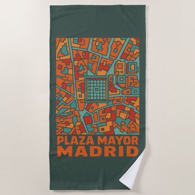 Madrid Plaza Mayor Strandtuch (Vorderseite)