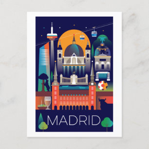 Madrid Postcard Postkarte