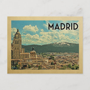 Madrid Postcard Spanien Vintage Travel Postkarte