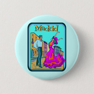 Madrid-Reise-Plakat Button