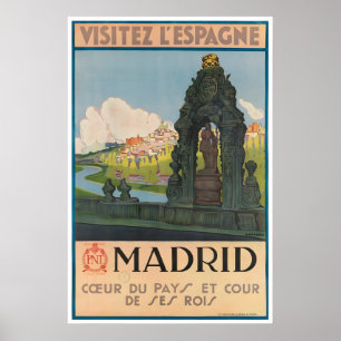 Madrid Reiseplakat Spanien Kunst Spanischer Druck Poster