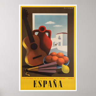 Madrid Reiseplakat Spanien Kunst Spanischer Druck Poster