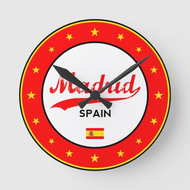 Madrid Runde Wanduhr (Vorderseite)