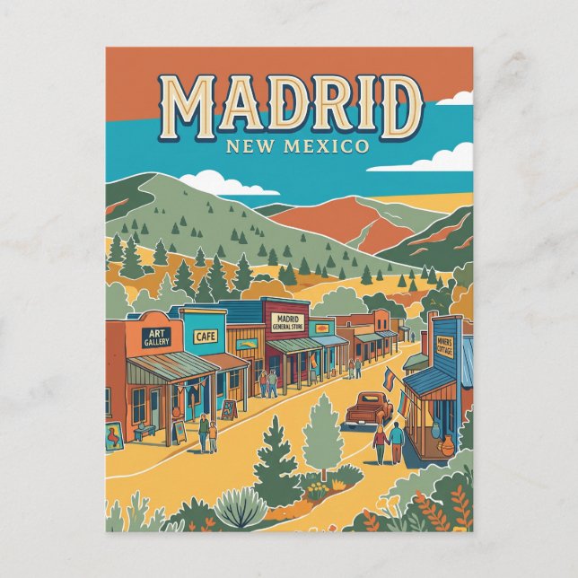 Madrid, Santa Fe New Mexico Postkarte (Vorderseite)