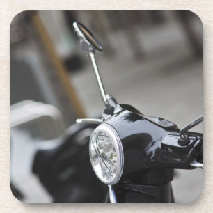 Madrid, schwarzer Vespa-Roller Untersetzer