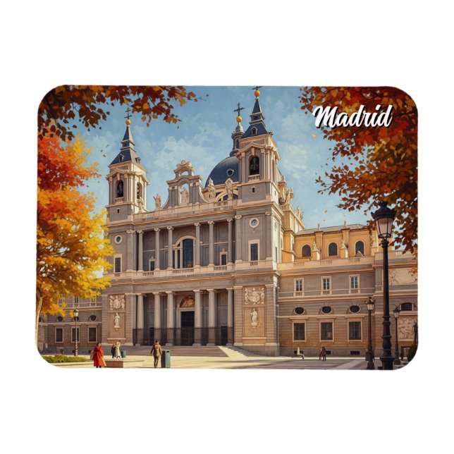 Madrid Spain Almudena Travel Magnet (Horizontal)